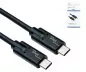 Preview: USB 3.2 cable type C to C male, support 100W (20V/5A) charging, black, 1m, DINIC box (carton)